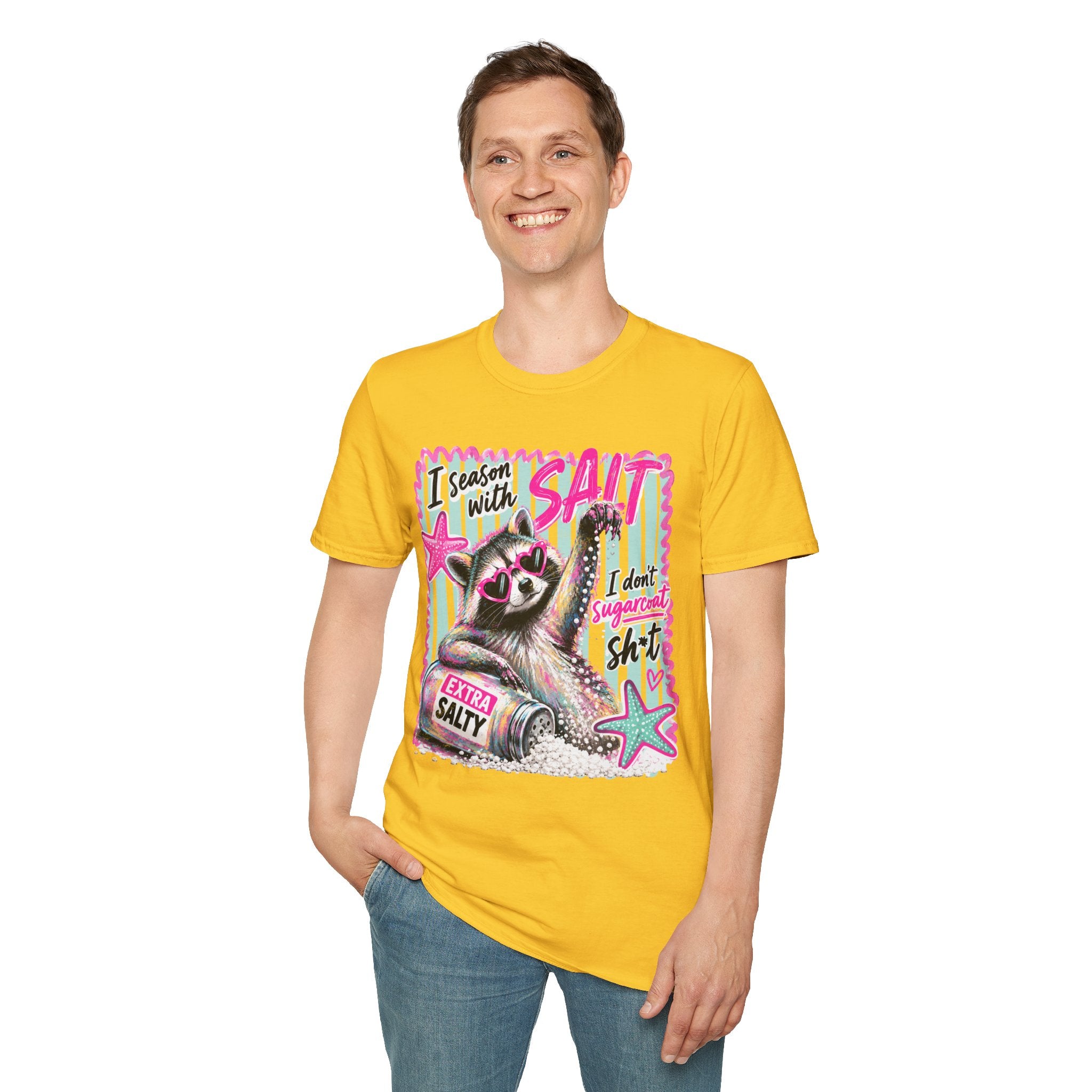Extra Salty Raccoon T-Shirt — Funny Cute Sarcastic Graphic Tee