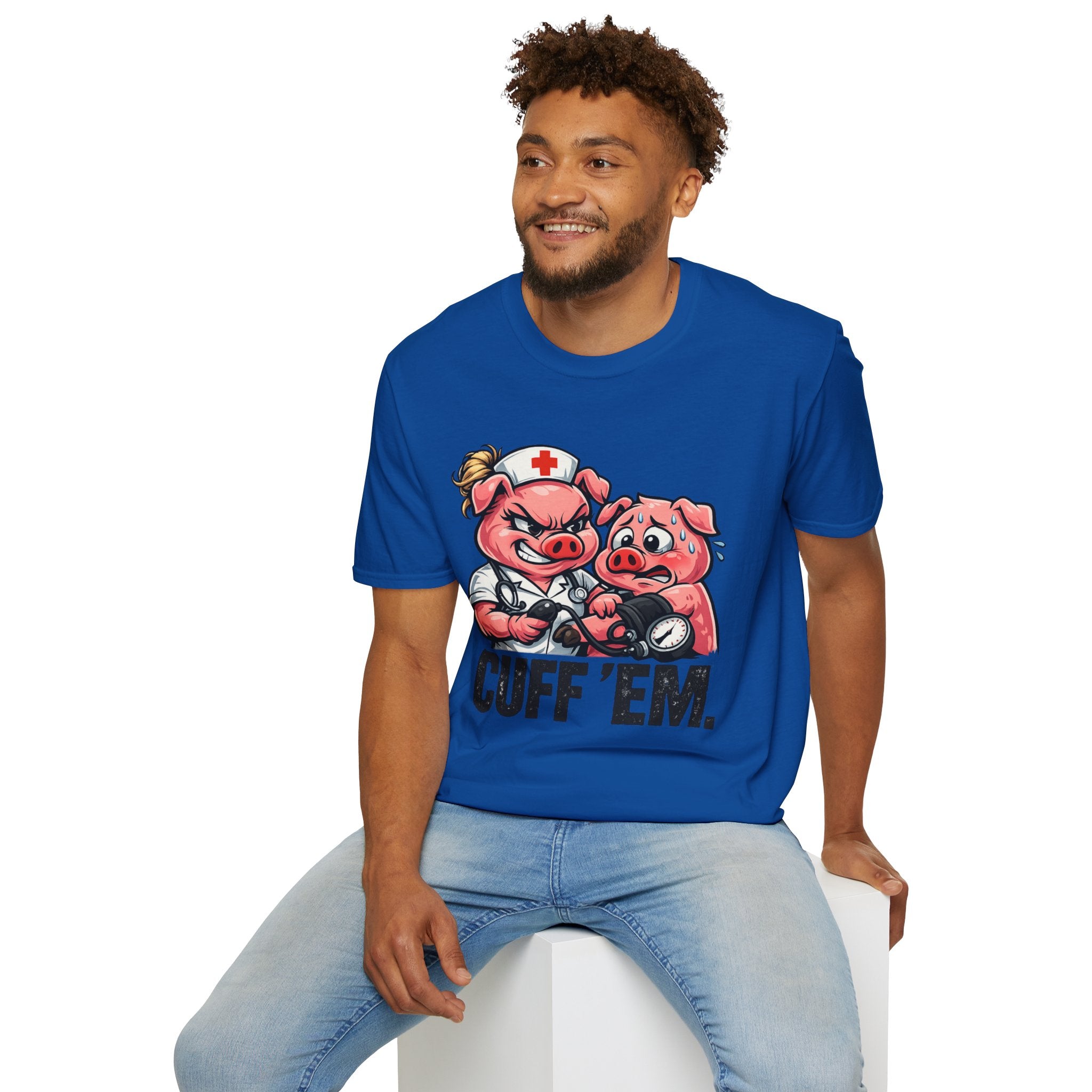 Cuff 'Em' Nurse Pig Graphic Tee