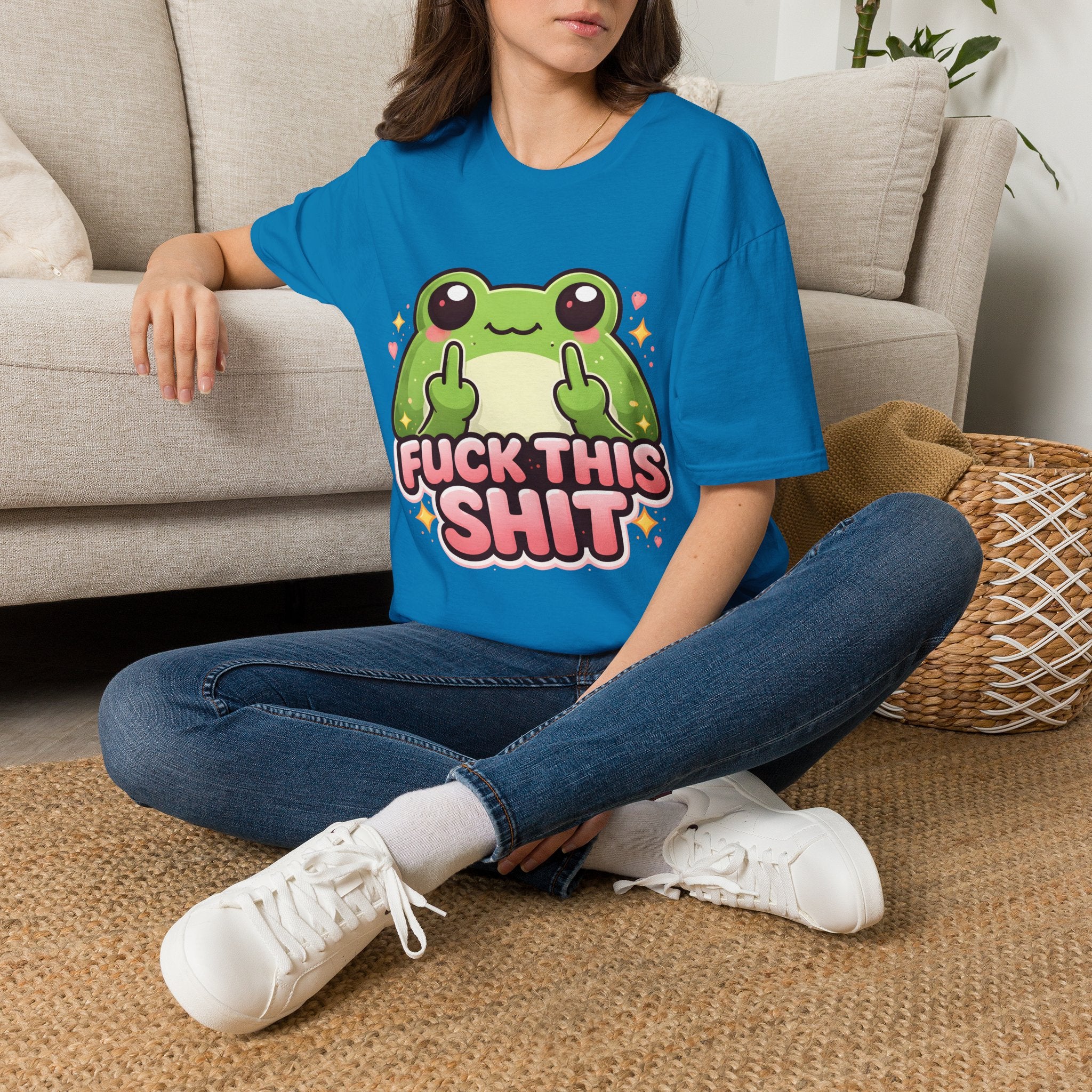 Fuck This Shit Cute Frog T-Shirt — Funny Frog Graphic Tee