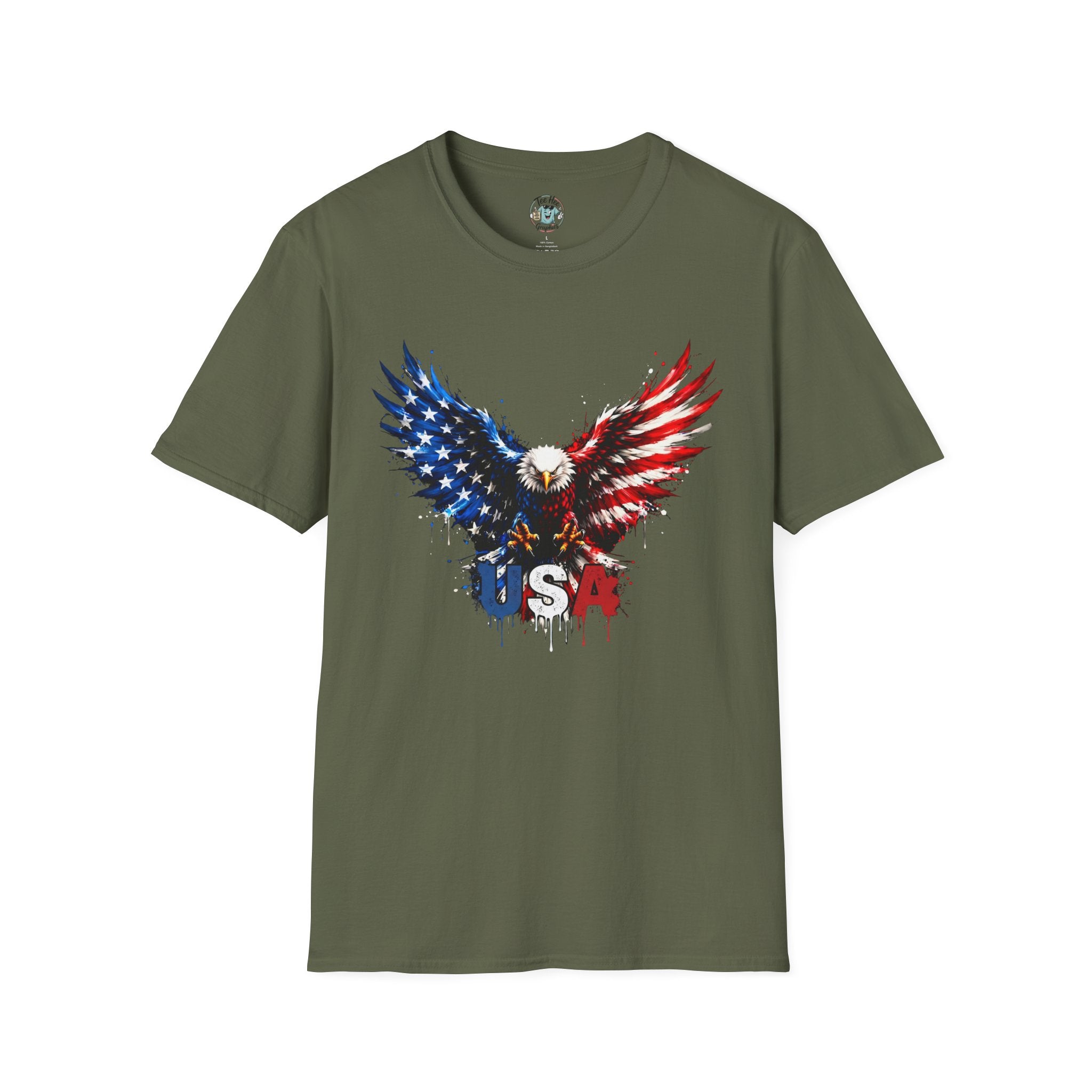 Patriotic Eagle T-Shirt — USA Red White & Blue Tee