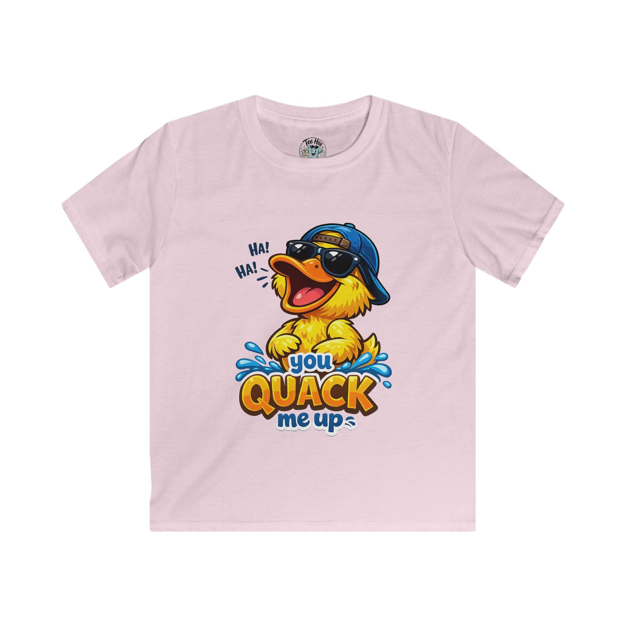 Kids Tee — "you QUACK me up" Funny Duck Graphic with Sunglasses & Hat